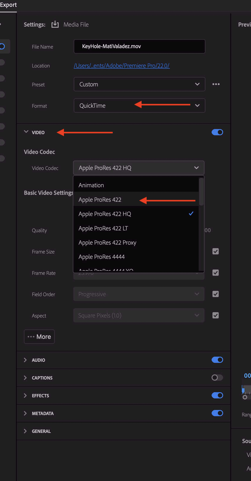 Adobe Premiere Pro - Apple ProRes Export Workflow - Moody College of  Communication - UT Austin Wikis